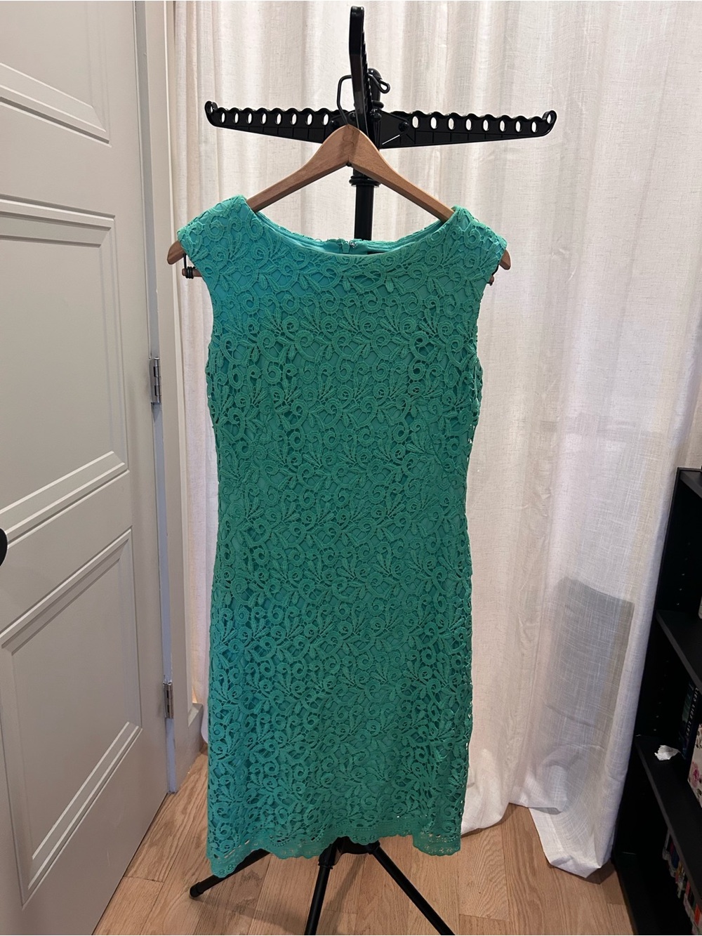 Ralph Lauren Teal Lace Asymmetrical Dress